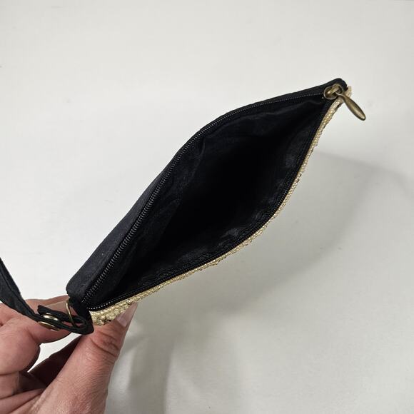 Bamboo Trading Company Cell Phone Club Bag Beaded Bee Micro Purse Crossbody NWT - Picture 9 of 9